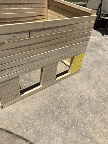 Openings cut and framed